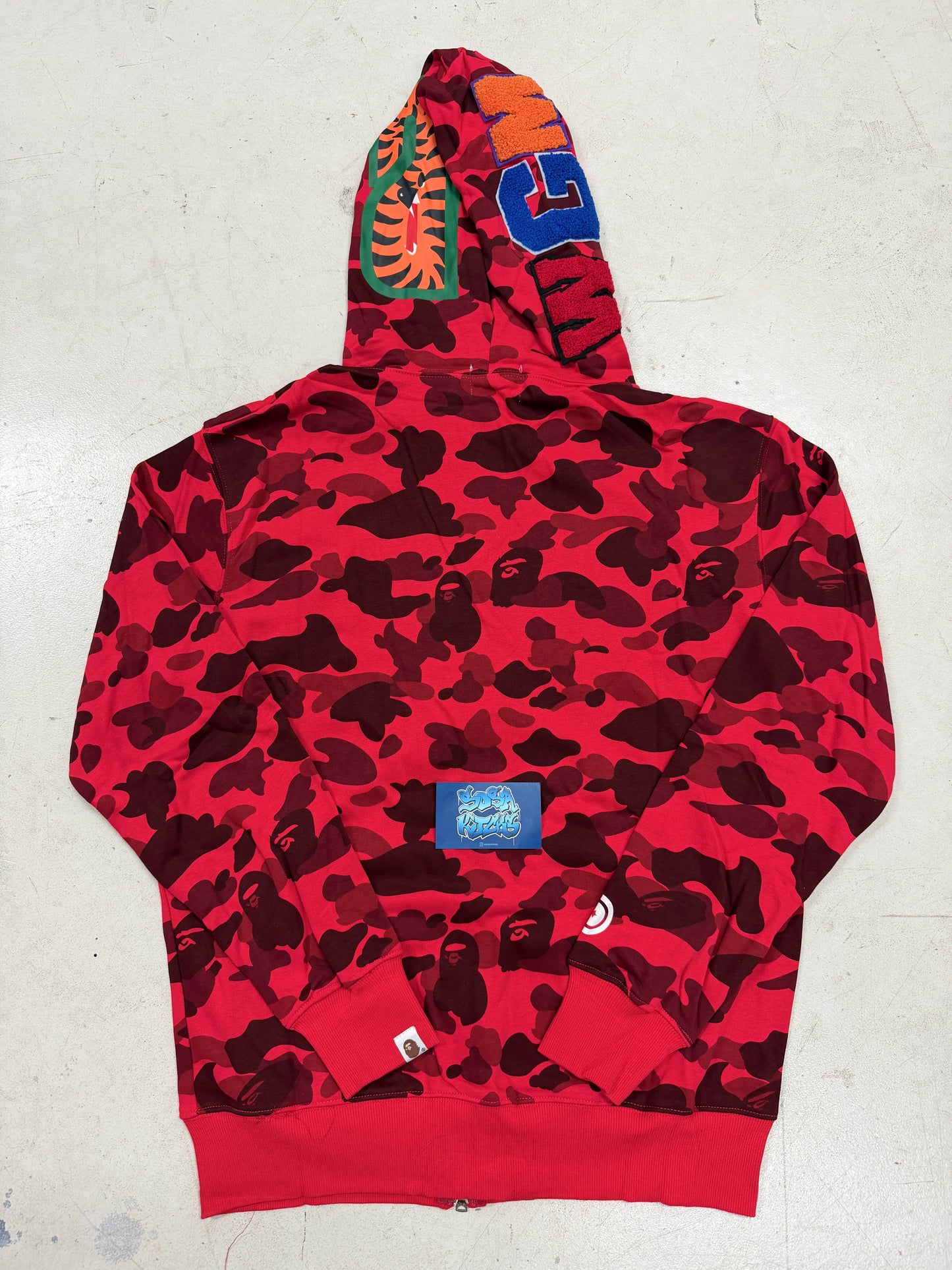 Bape Zip Up Hoodie - Red