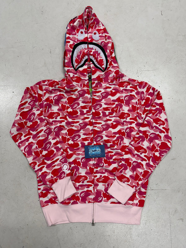 Bape Zip Up Hoodie - Pink