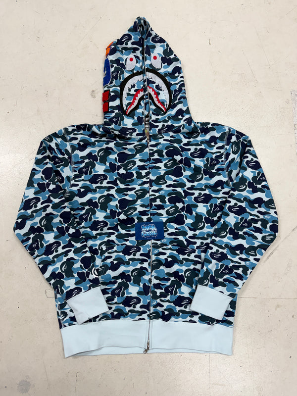 Bape Zip Up Hoodie - Light Blue