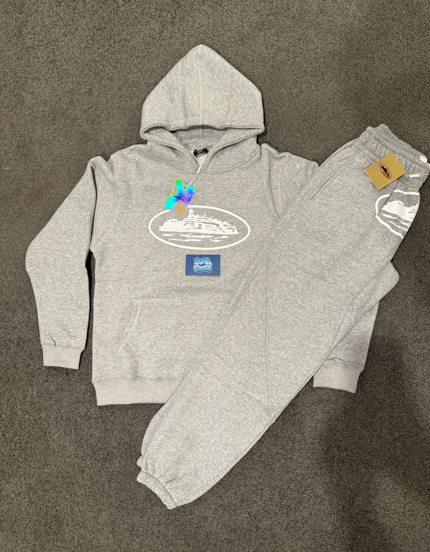 Corteiz Tracksuit - Grey White