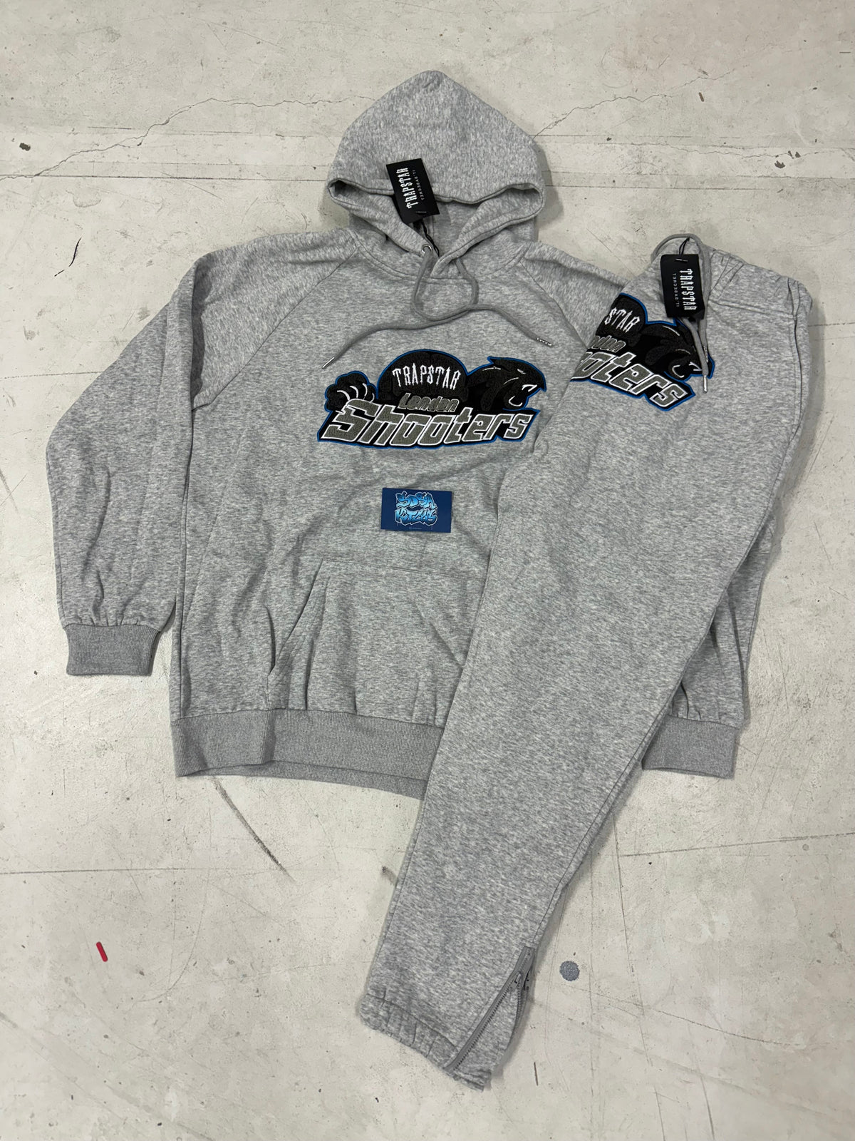 Trapstar Tracksuit - Grey Blue Shooters