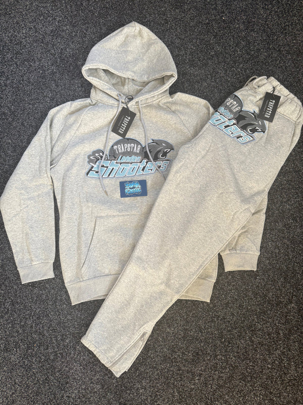 Trapstar Tracksuit - Grey Cyan Shooters