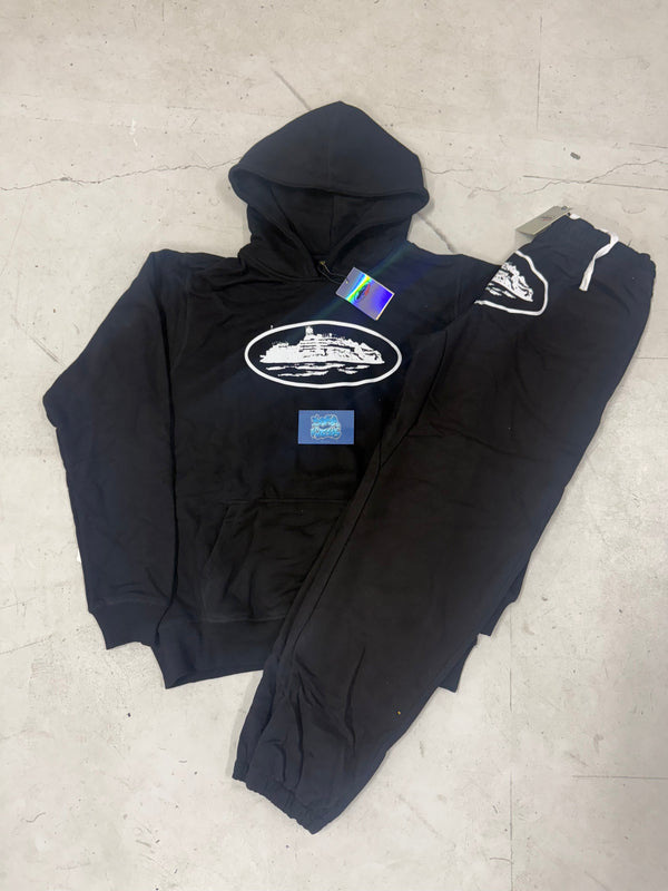 Corteiz Tracksuit - Black White
