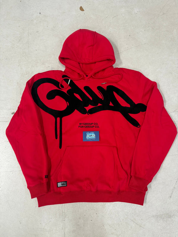 Geedup Handstyle Hoodie - Full Red