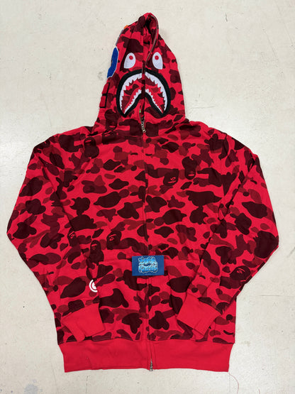 Bape Zip Up Hoodie - Red