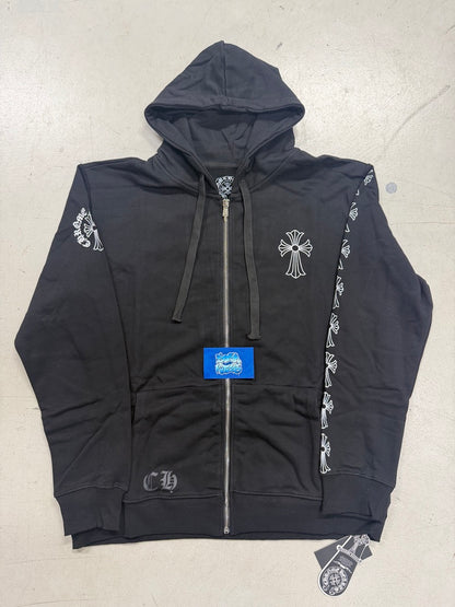 CH Zip Up Hoodie - Black Cross Logo