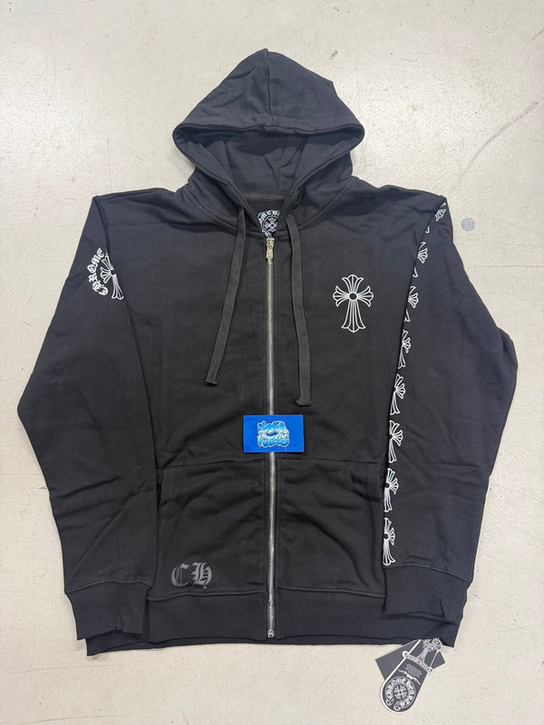 CH Zip Up Hoodie - Black Cross Logo