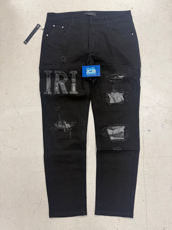 MIRI Jeans - Black Text