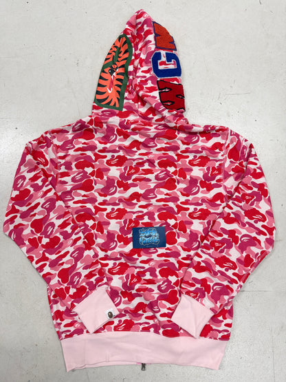 Bape Zip Up Hoodie - Pink