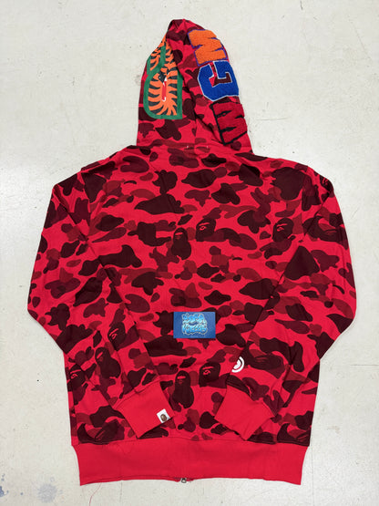 Bape Zip Up Hoodie - Red