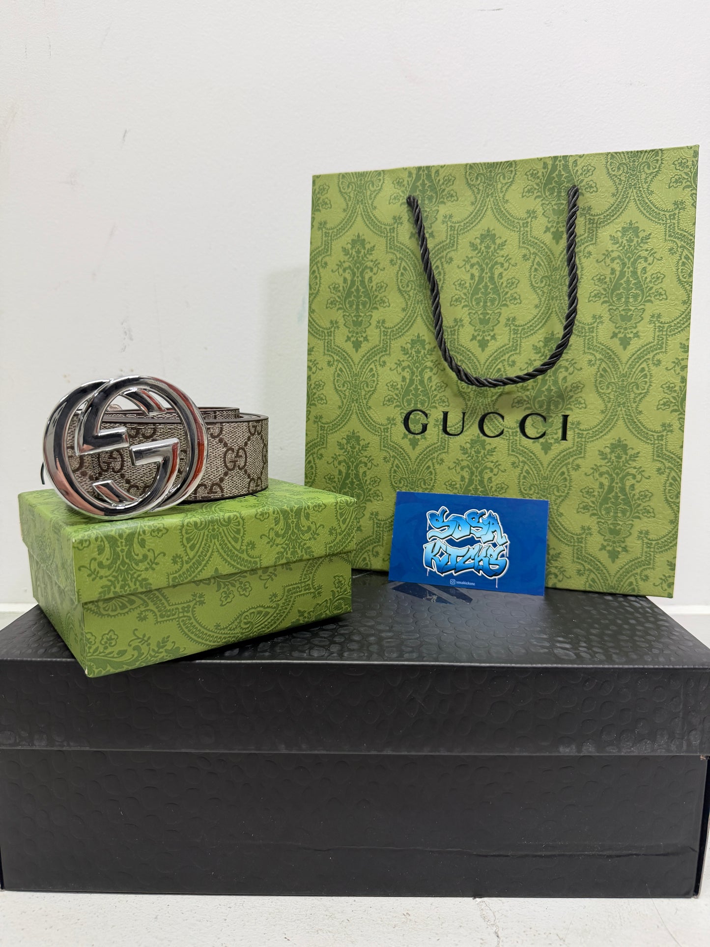 GC Beige Silver Belt