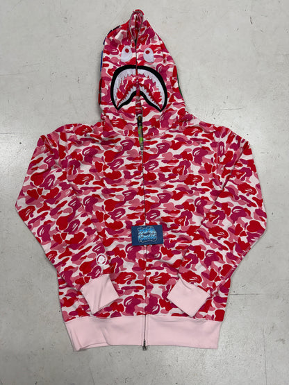Bape Zip Up Hoodie - Pink