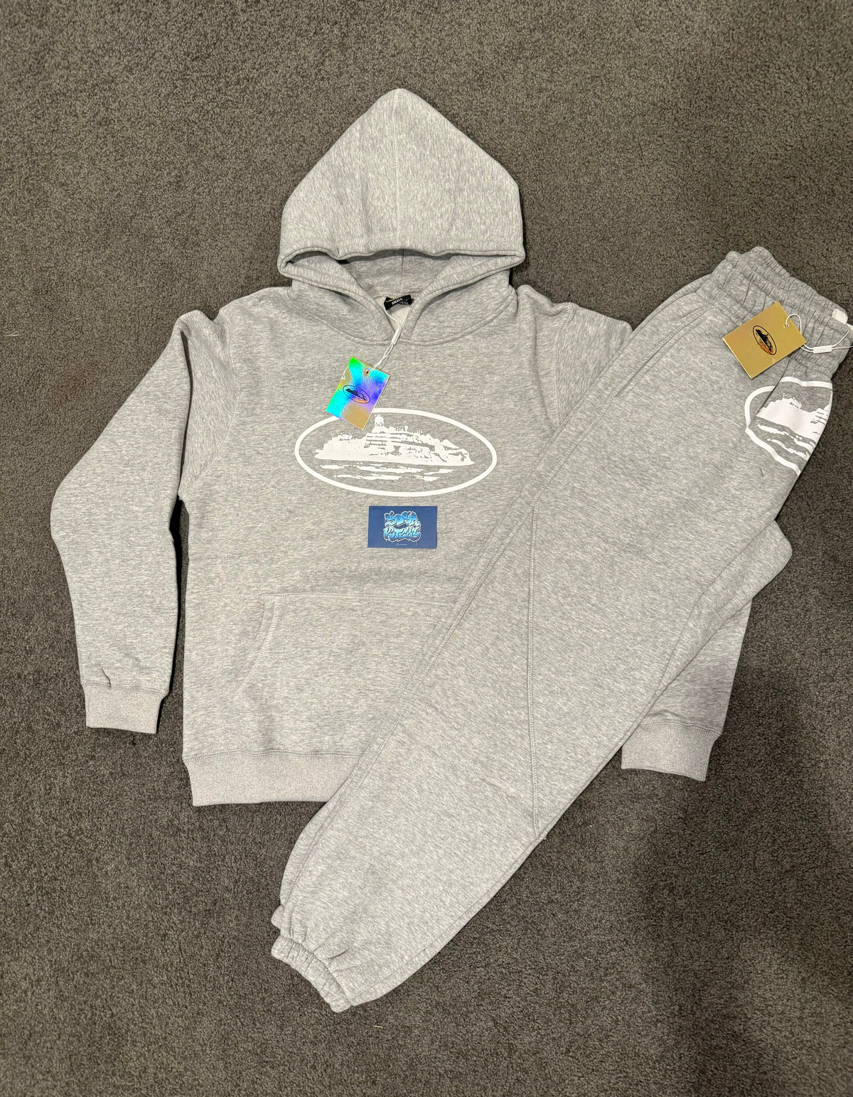 Corteiz Tracksuit - Grey White