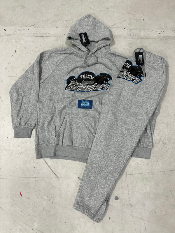 Trapstar Tracksuit - Grey Blue Shooters