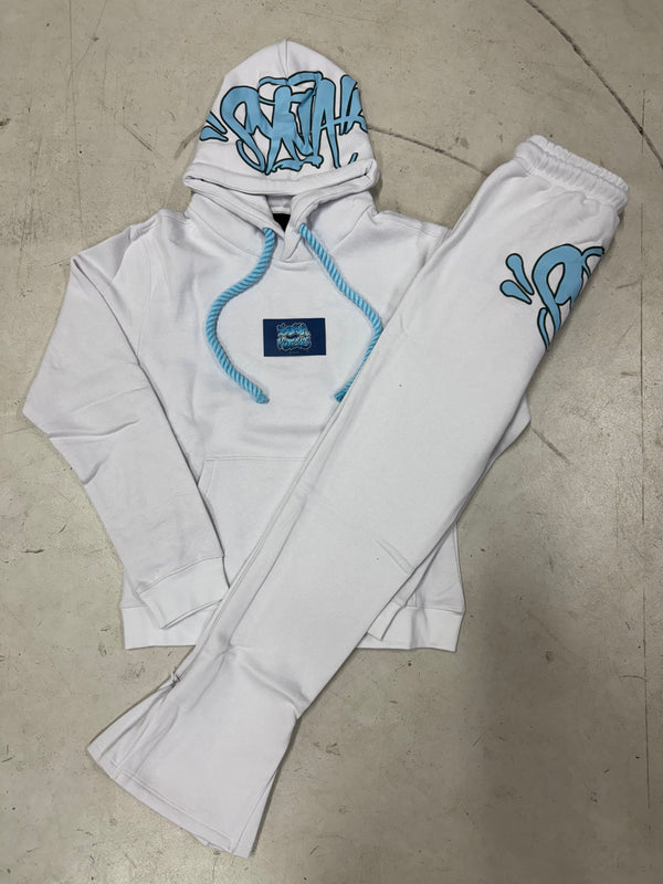 Syna Tracksuit - White Blue