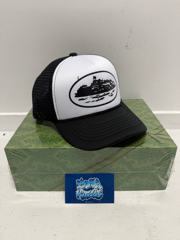Corteiz Hat - Black White