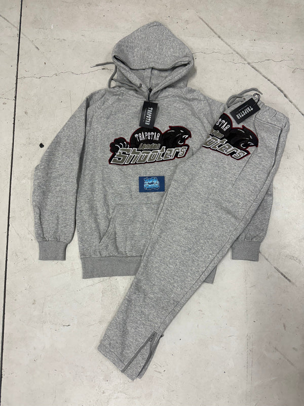 Trapstar Tracksuit - Grey Red Shooters
