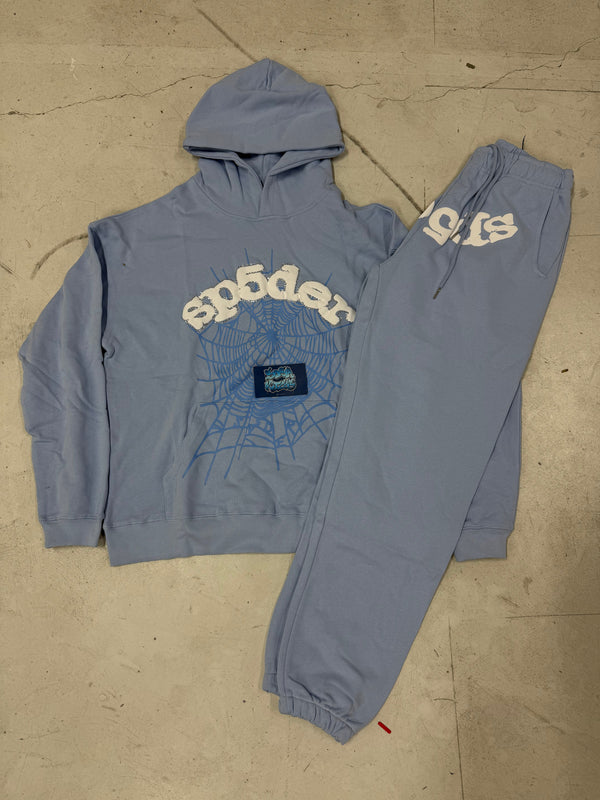 Sp5der Tracksuit - Sky Blue