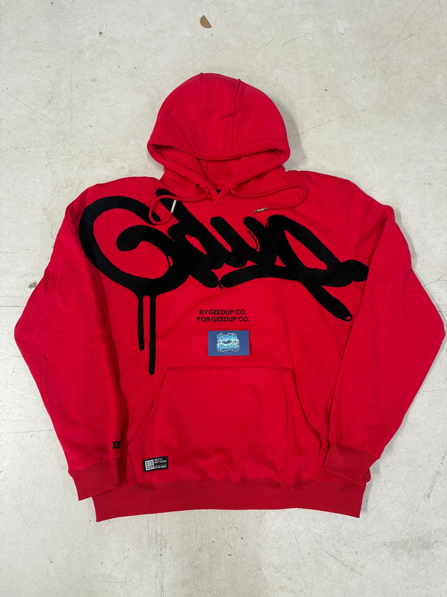 Geedup Handstyle Hoodie - Full Red