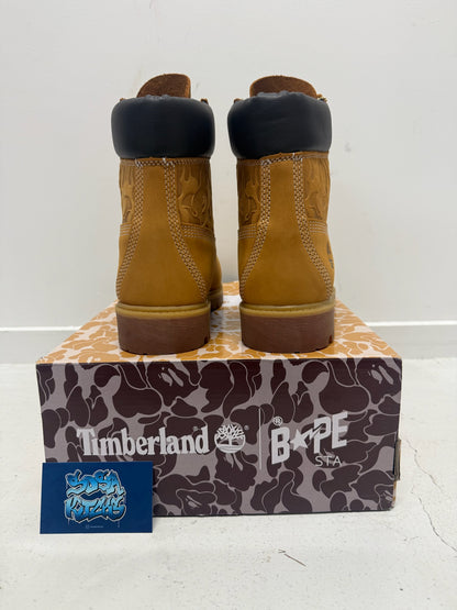 Timb 6 Inch Boot x Bape - Wheat